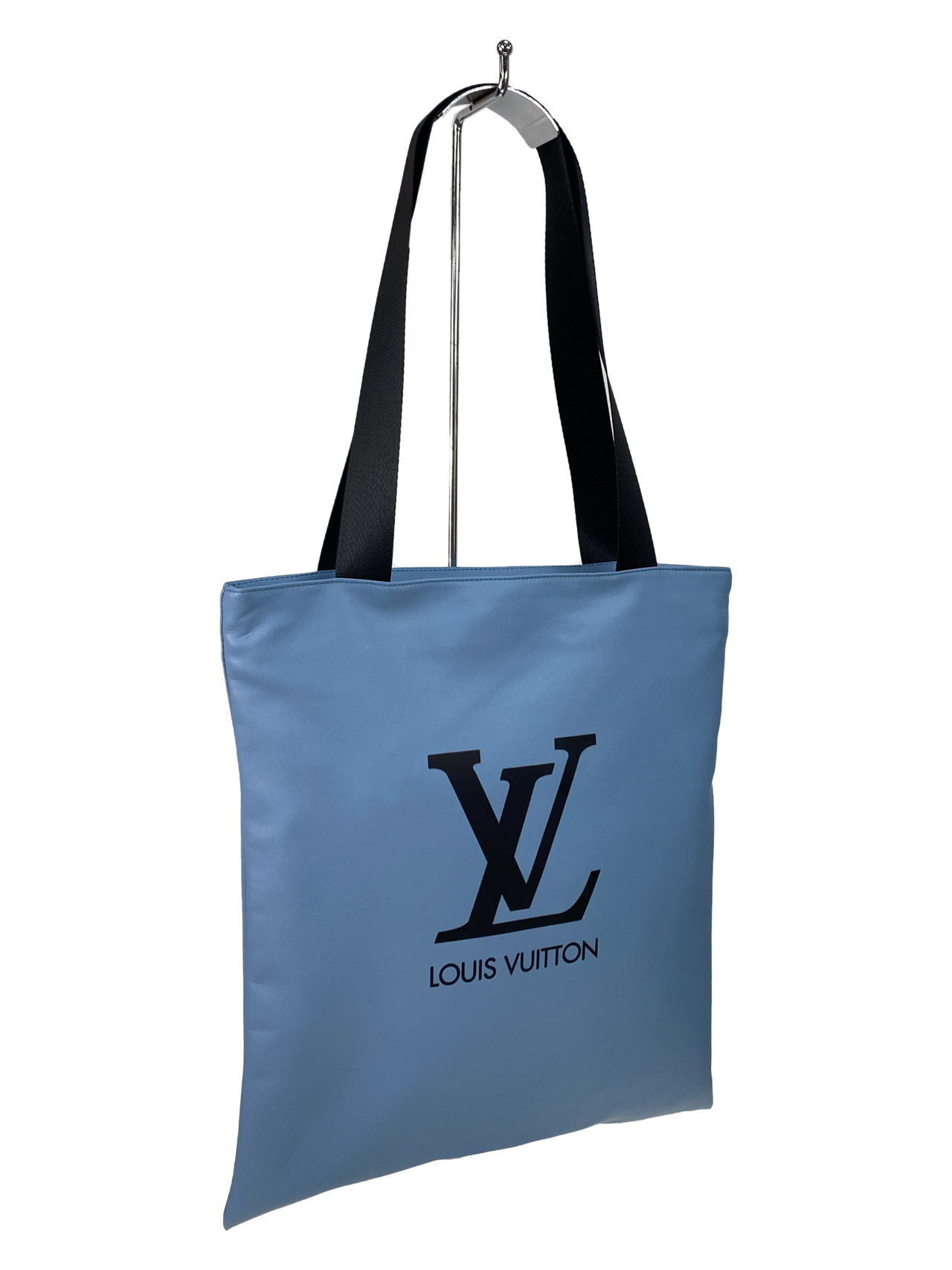На фото 2 - Женская сумка шоппер из искусственной кожи, цвет синий