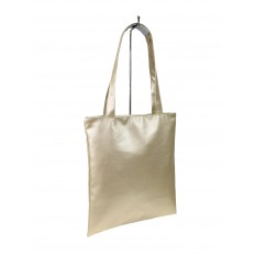 На фото 2 - Женская сумка шоппер из искусственной кожи, цвет золото