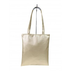 На фото 3 - Женская сумка шоппер из искусственной кожи, цвет золото