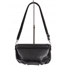 На фото 3 - Женская сумка-седло из искусственной кожи, цвет чёрный
