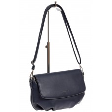 На фото 1 - Женская сумка-седло из искусственной кожи, цвет тёмно-синий