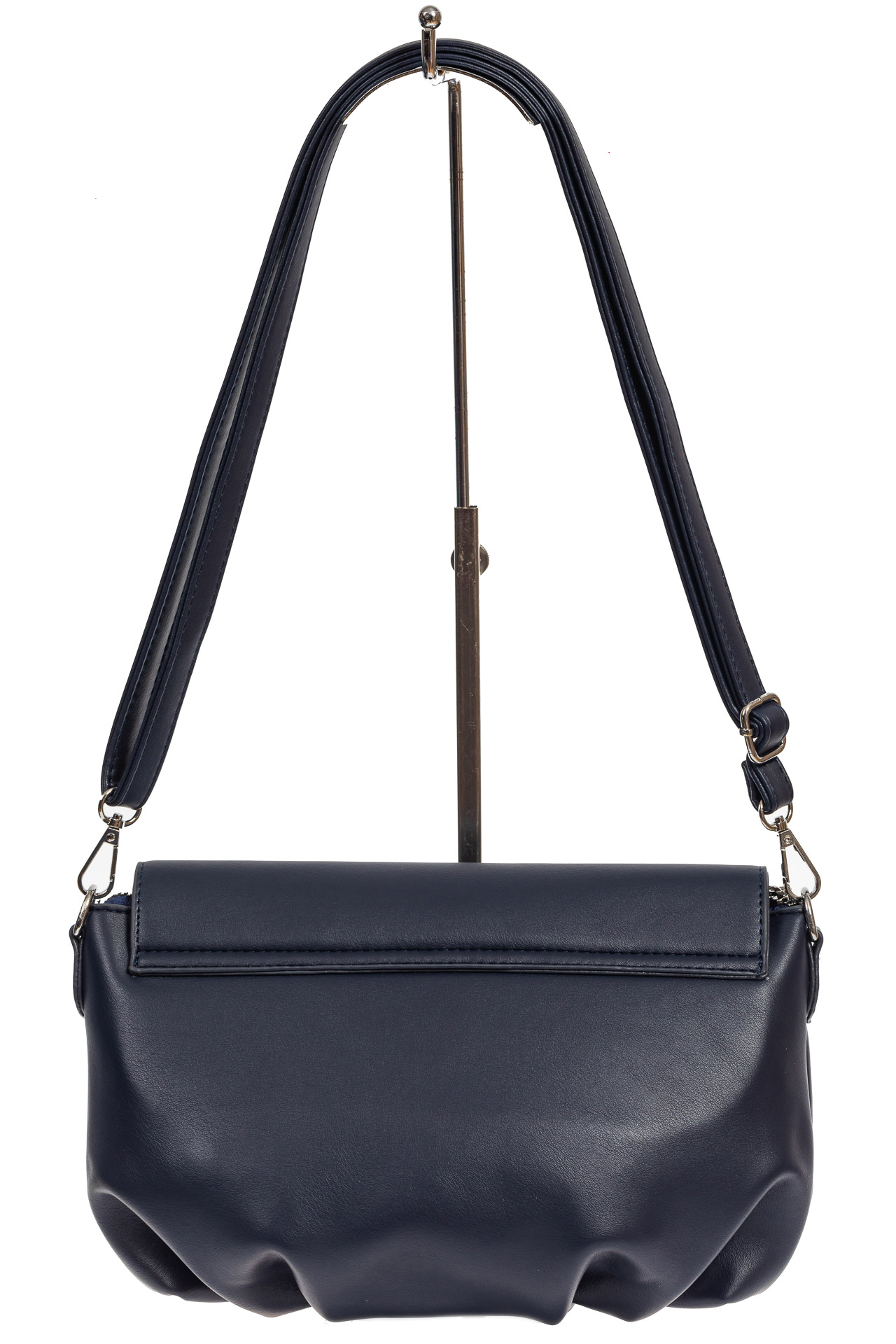 На фото 3 - Женская сумка-седло из искусственной кожи, цвет тёмно-синий
