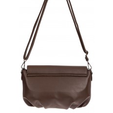 На фото 3 - Женская сумка-седло из искусственной кожи, цвет коричневый