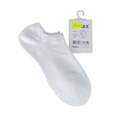 На фото 1 - Короткие женские носки с антискользящим покрытием, цвет белый
