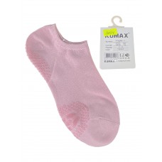 На фото 1 - Короткие женские носки с антискользящим покрытием, цвет розовый