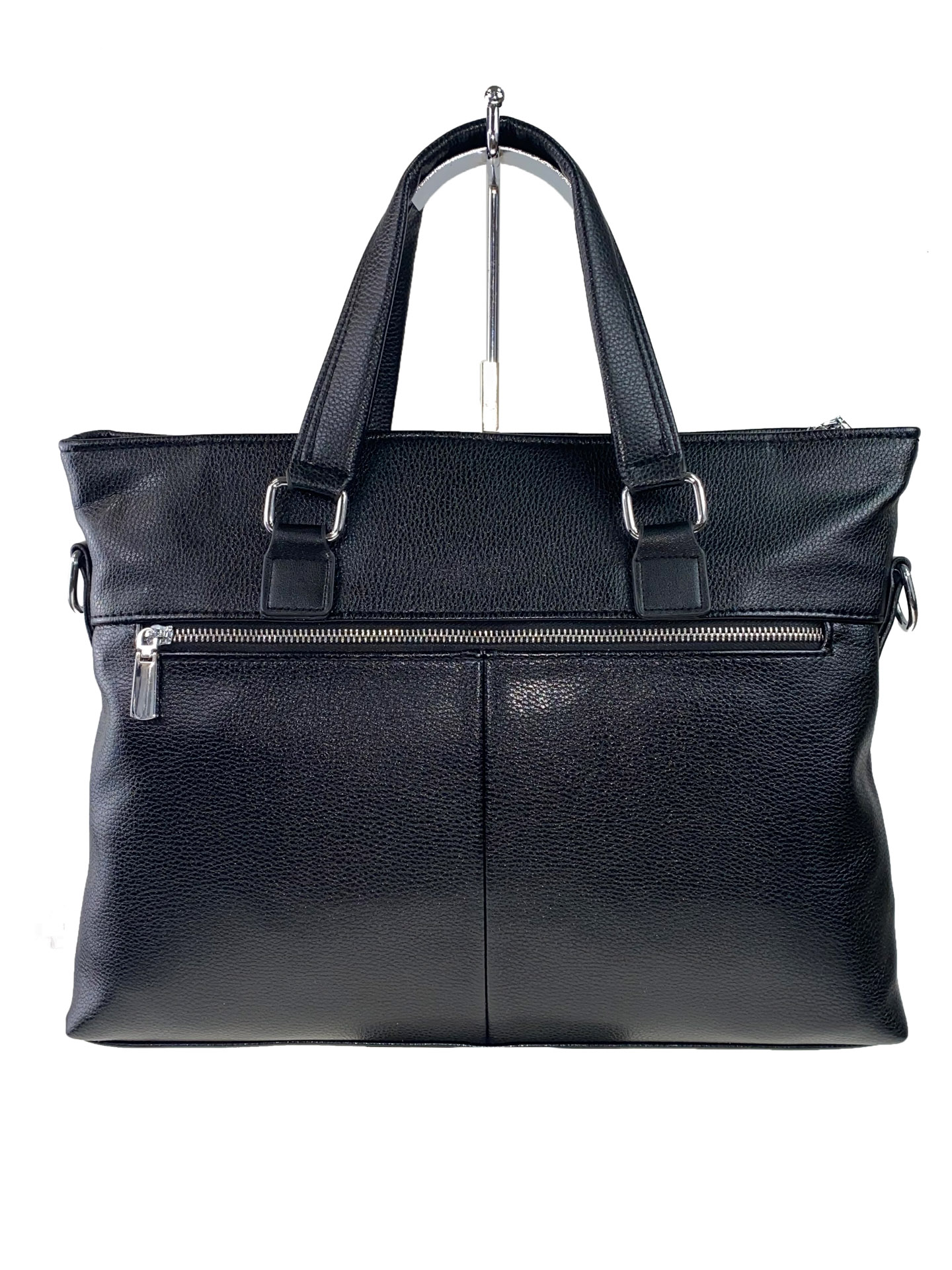 На фото 3 - Мужской портфель из экокожи, цвет чёрный