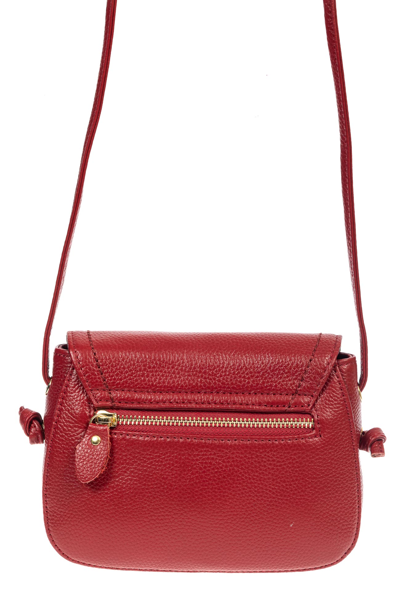На фото 3 - Женская сумка-малышка из натуральной кожи, цвет бордо