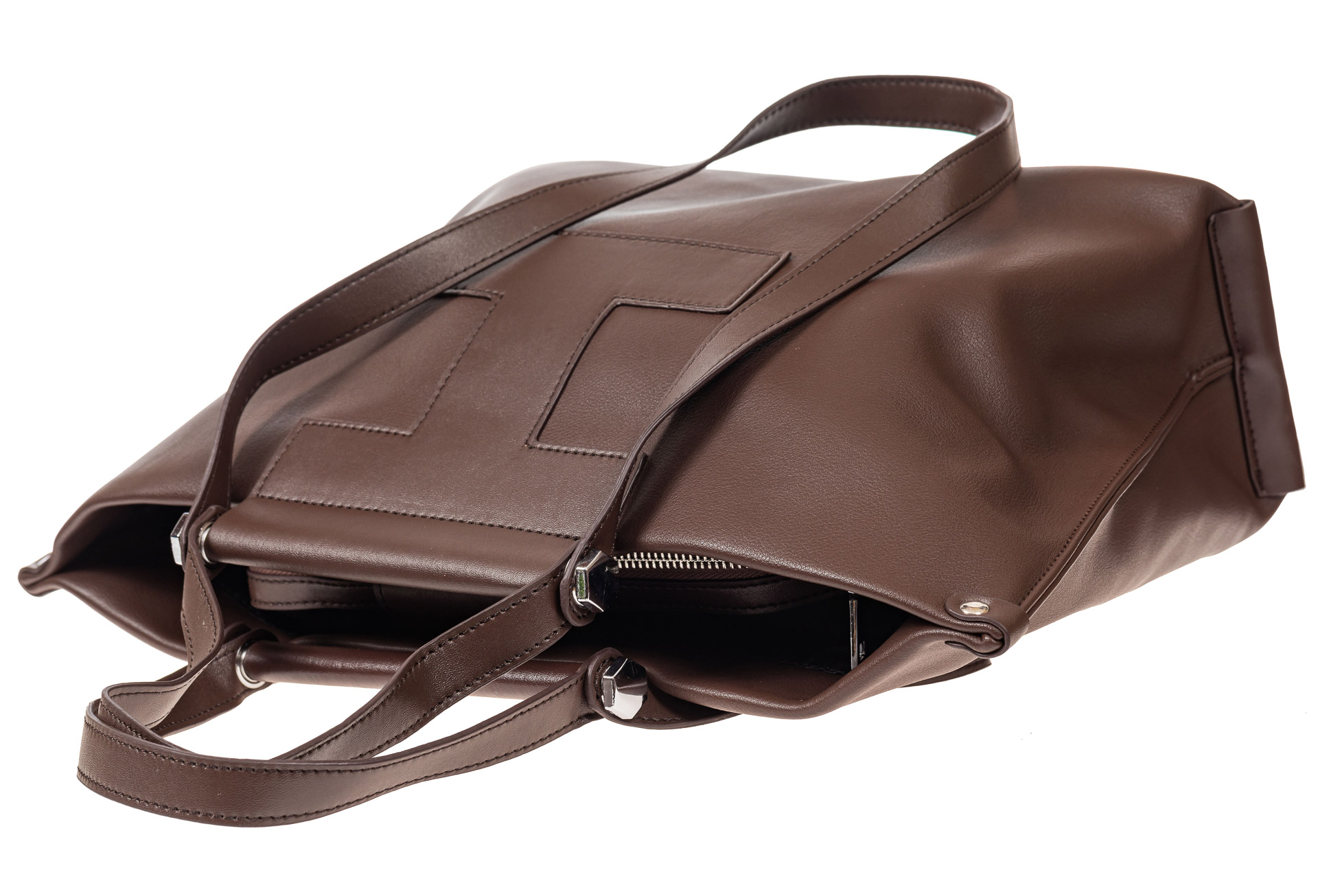 На фото 4 - Женская сумка из натуральной кожи, цвет коричневый