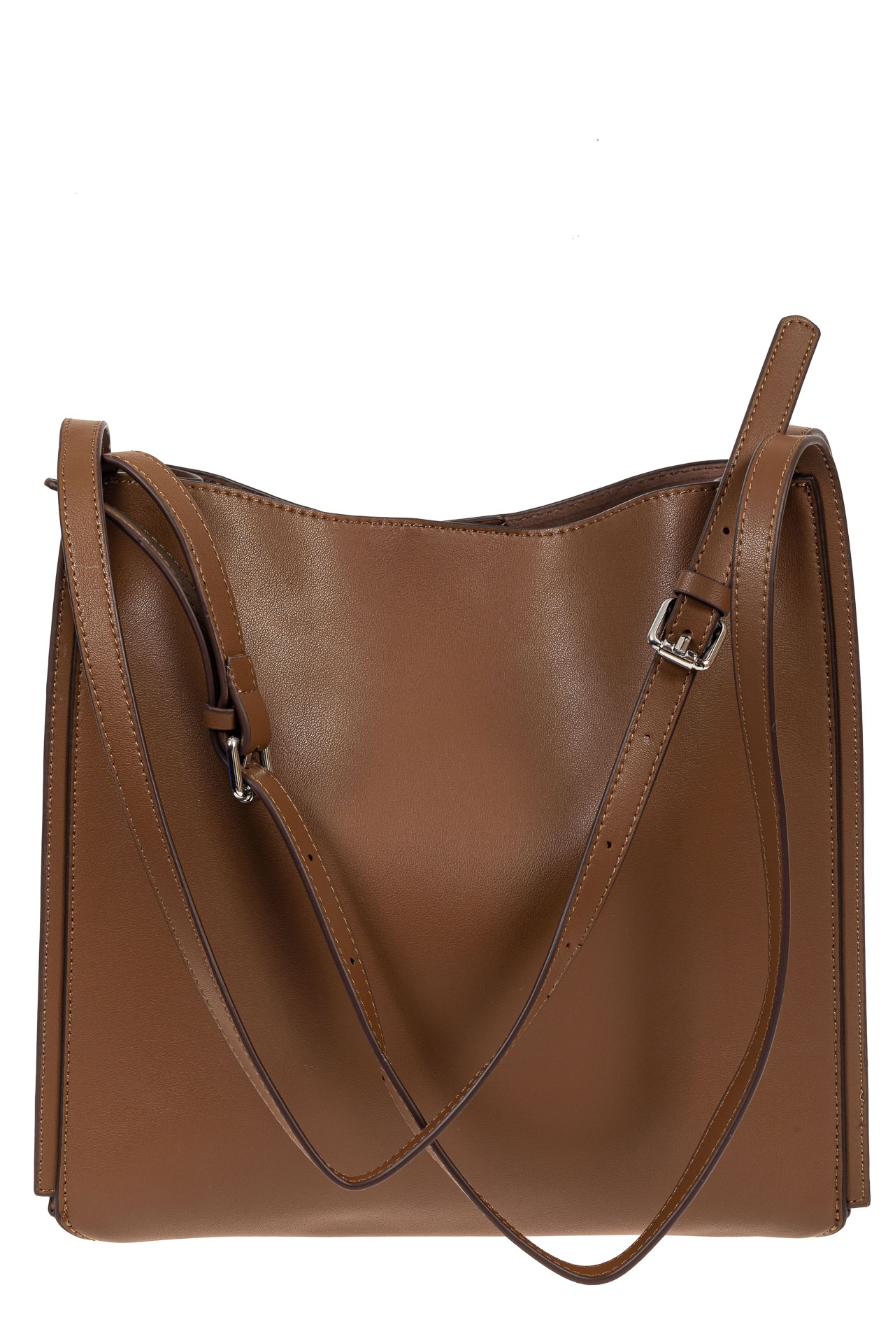 На фото 2 - Молодёжная сумка из натуральной кожи, цвет пастельно-коричневый