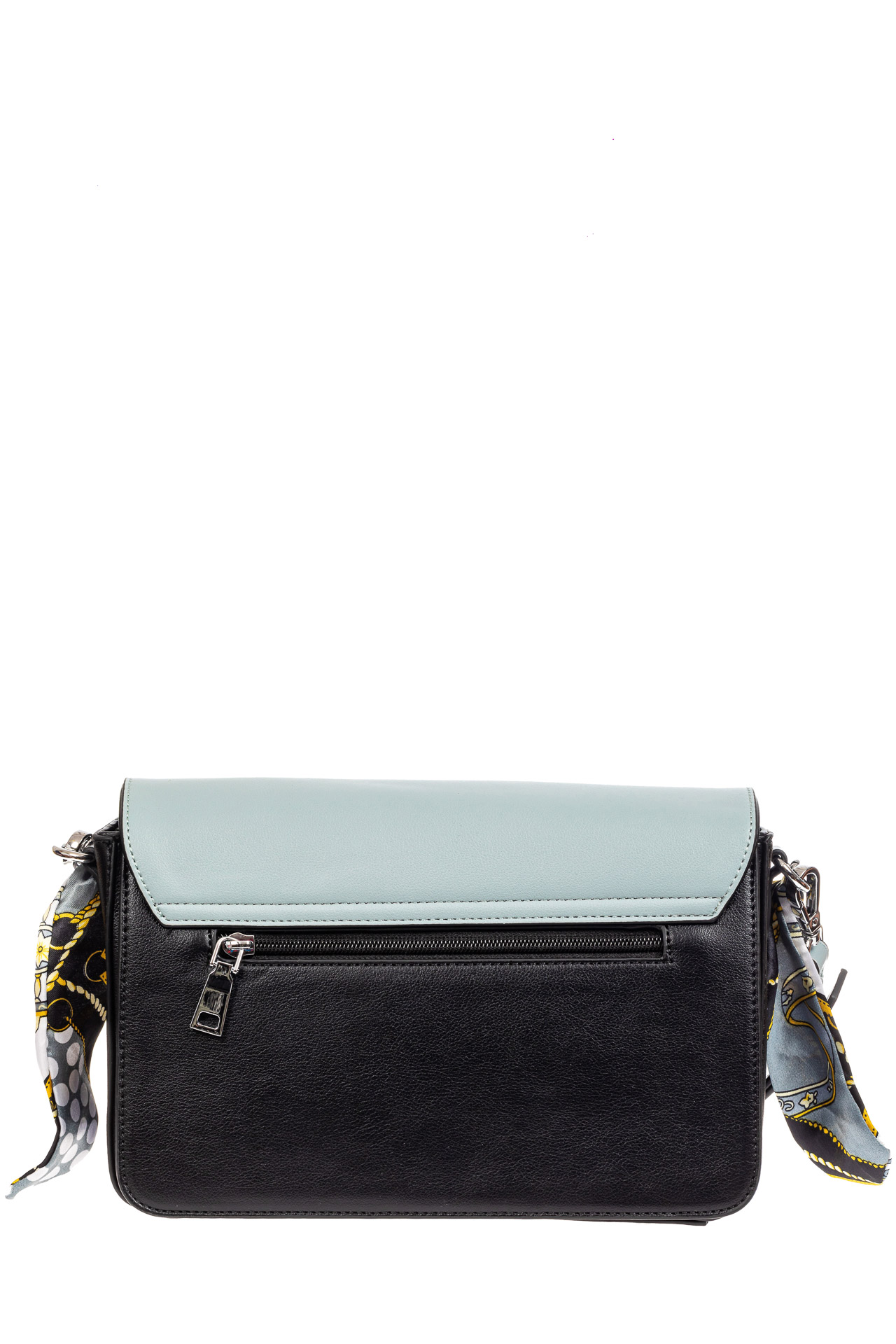 На фото 3 - Женская сумка из искусственной кожи с твилли, цвет черный
