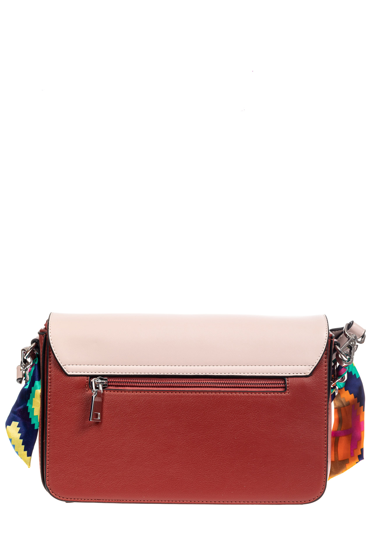 На фото 3 - Женская сумка из искусственной кожи с твилли, цвет бордовый