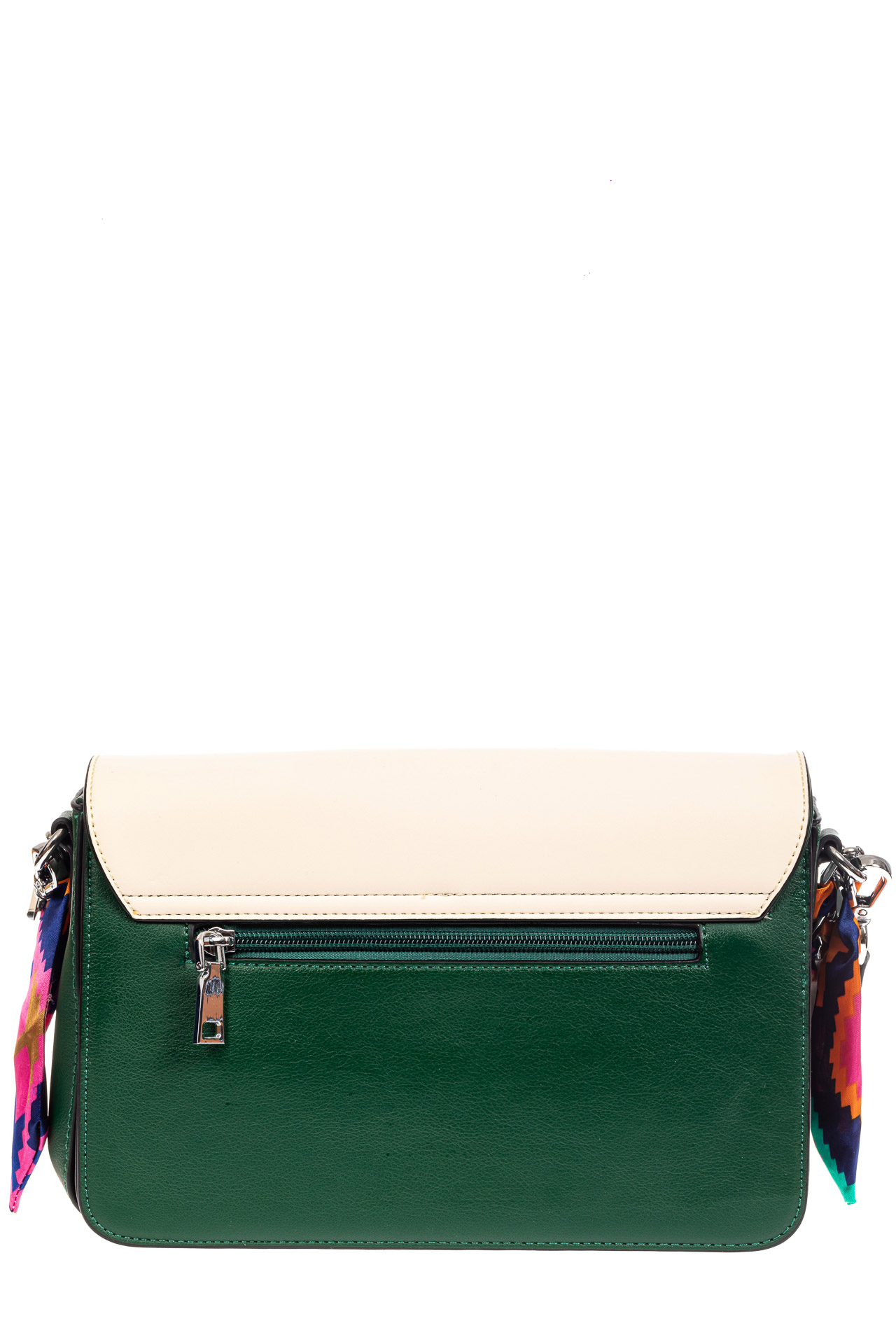 На фото 3 - Женская сумка из искусственной кожи с твилли, цвет зеленый