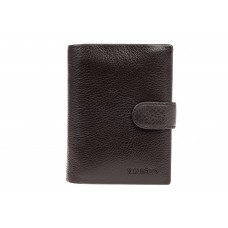 На фото 1 - Мужское портмоне (кошелек) из кожи, цвет коричневый