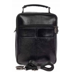 На фото 3 - Мужская сумка под документы из натуральной кожи, цвет чёрный
