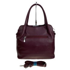 На фото 2 - Женская сумка из искусственной кожи и натуральной замши, цвет бордовый На фото 2 - Женская сумка из искусственной кожи и натуральной замши, цвет бордовый