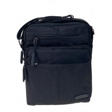 На фото 1 - Мужская  сумка из текстиля, цвет черный