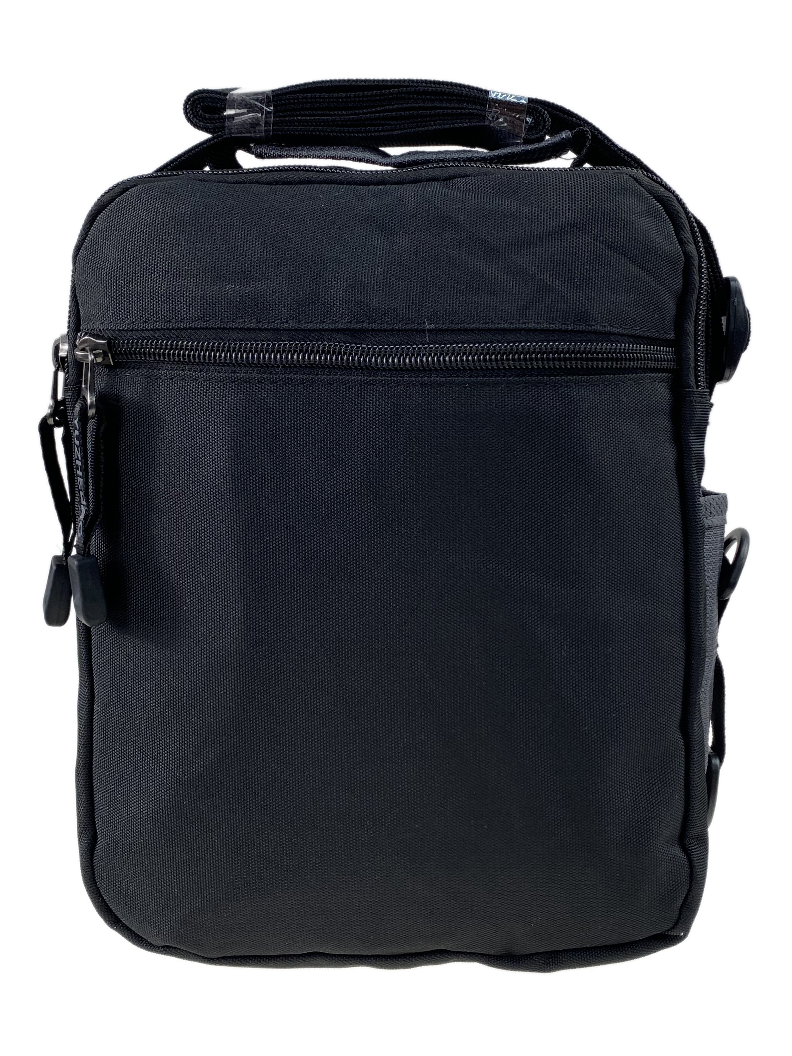 На фото 3 - Мужская сумка  из текстиля, цвет серый/чёрный