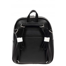 На фото 3 - Женский рюкзак из фактурной экокожи, цвет чёрный