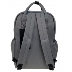 На фото 2 -  Молодежный рюкзак из текстиля, цвет серый