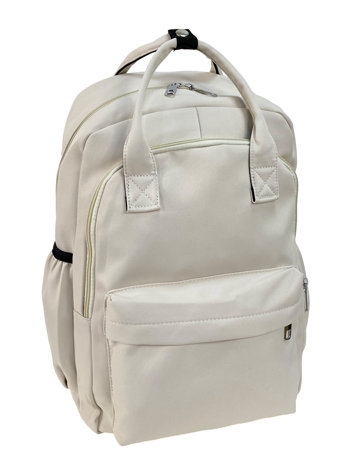 На фото 1 -  Молодежный рюкзак из текстиля, цвет белый