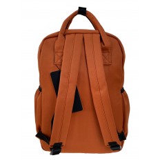 На фото 2 -  Молодежный рюкзак из текстиля, цвет оранжевый