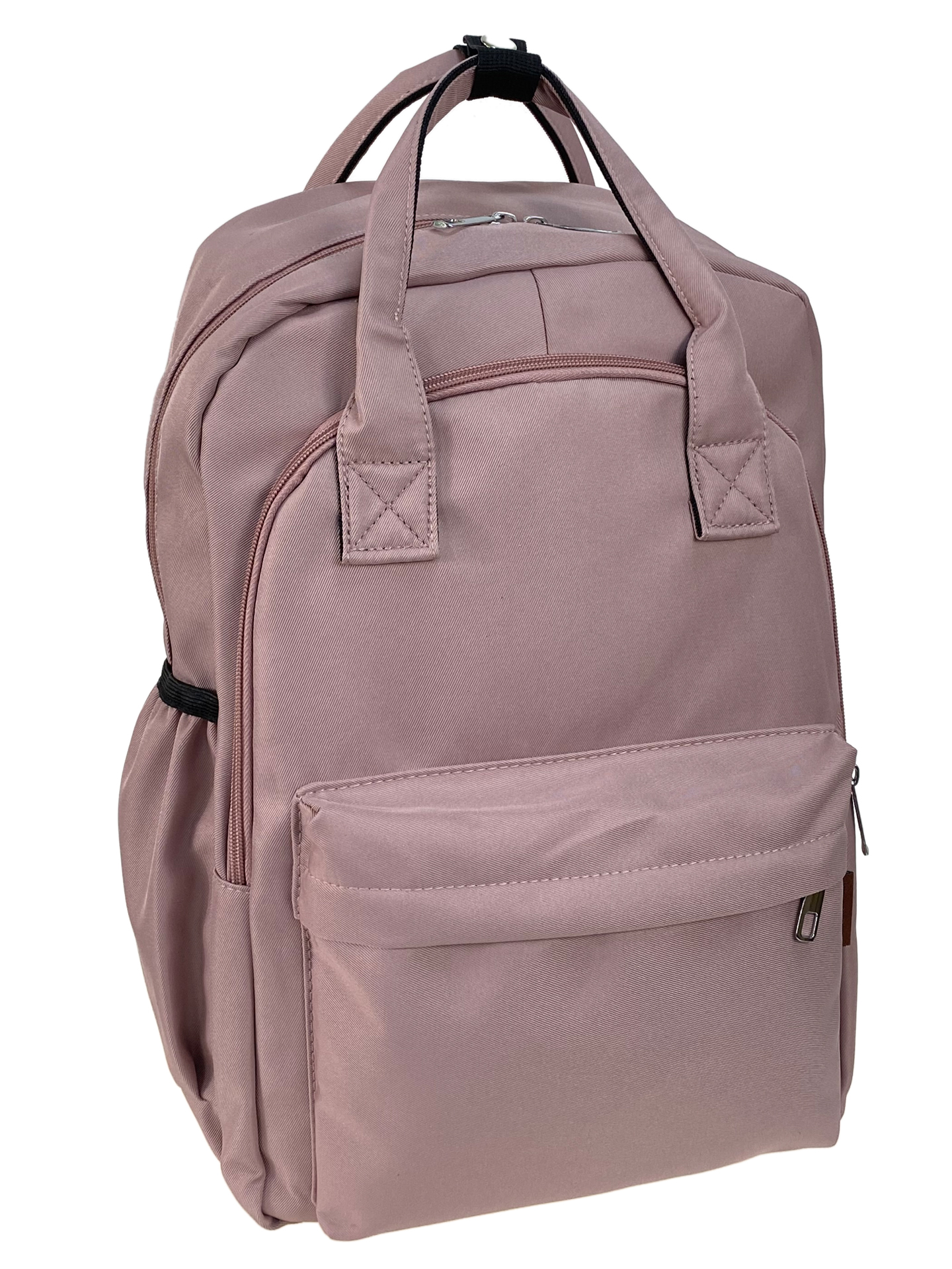 На фото 1 -  Молодежный рюкзак из текстиля, цвет пудра