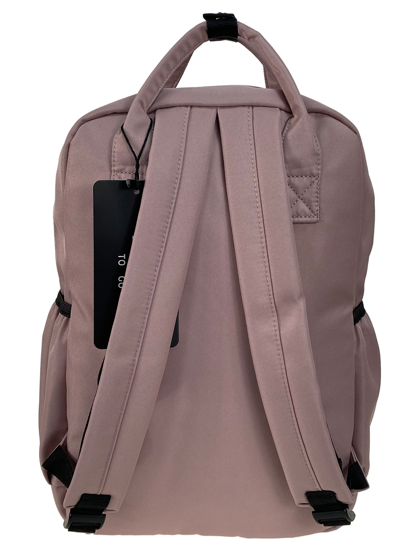 На фото 2 -  Молодежный рюкзак из текстиля, цвет пудра