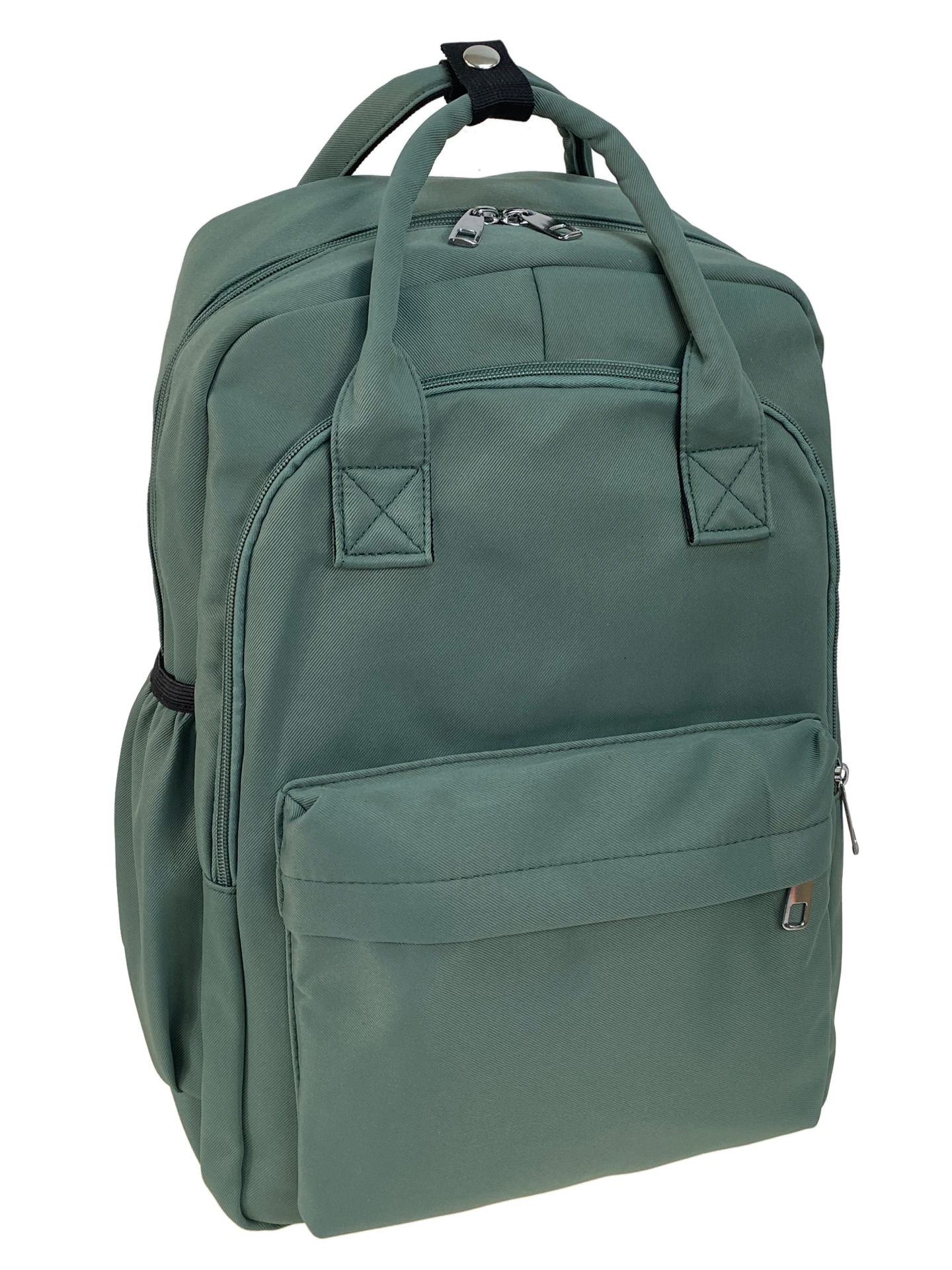 На фото 1 -  Молодежный рюкзак из текстиля, цвет зеленый