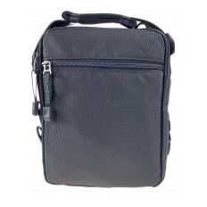 На фото 3 - Мужская сумка  из текстиля, цвет синий/чёрный