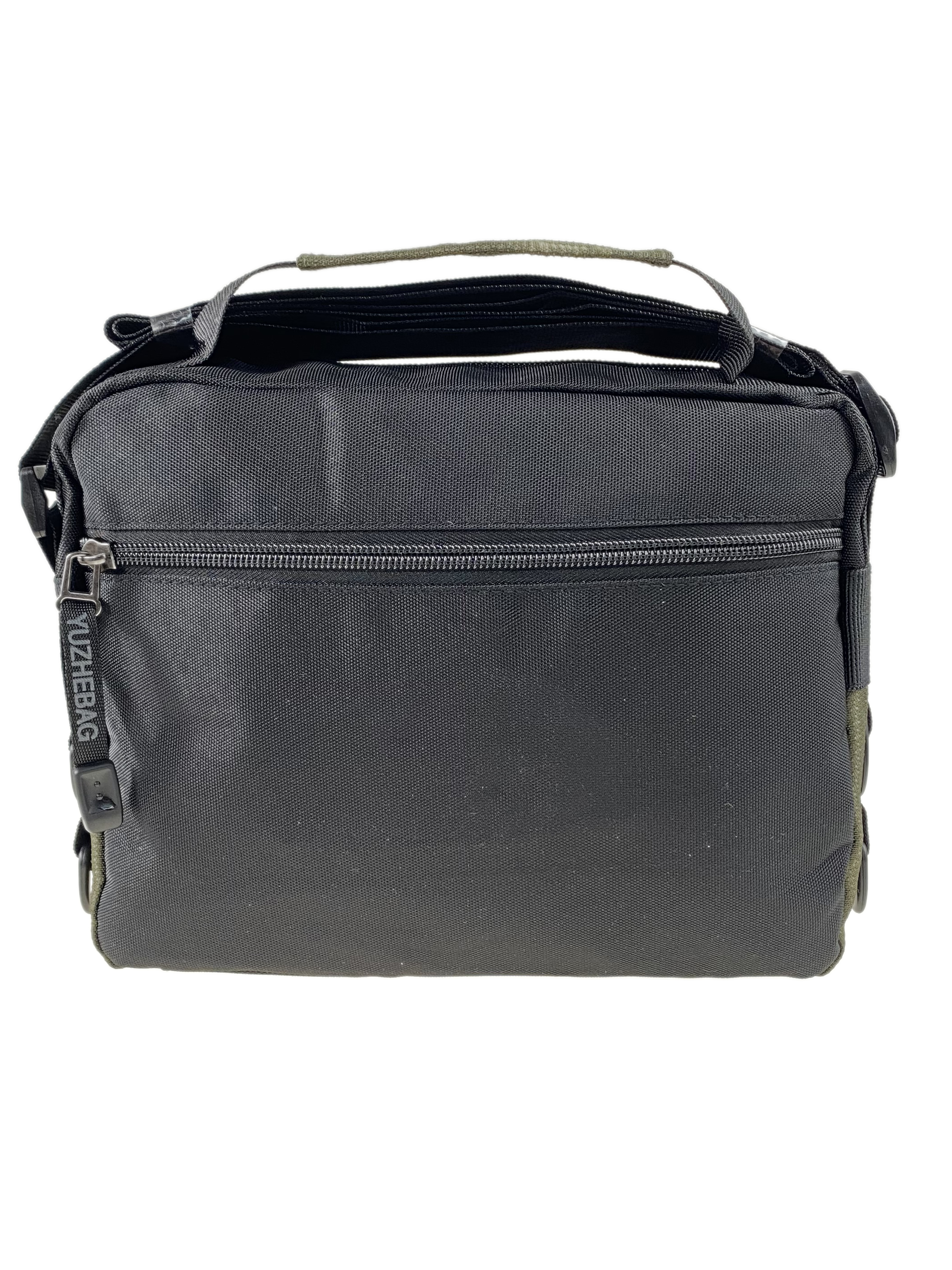 На фото 3 - Мужская сумка  из текстиля, цвет хаки/чёрный