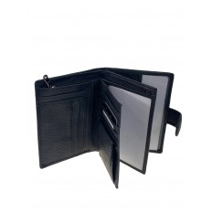 На фото 2 - Мужской кошелек-органайзер из натуральной кожи , цвет  черный 