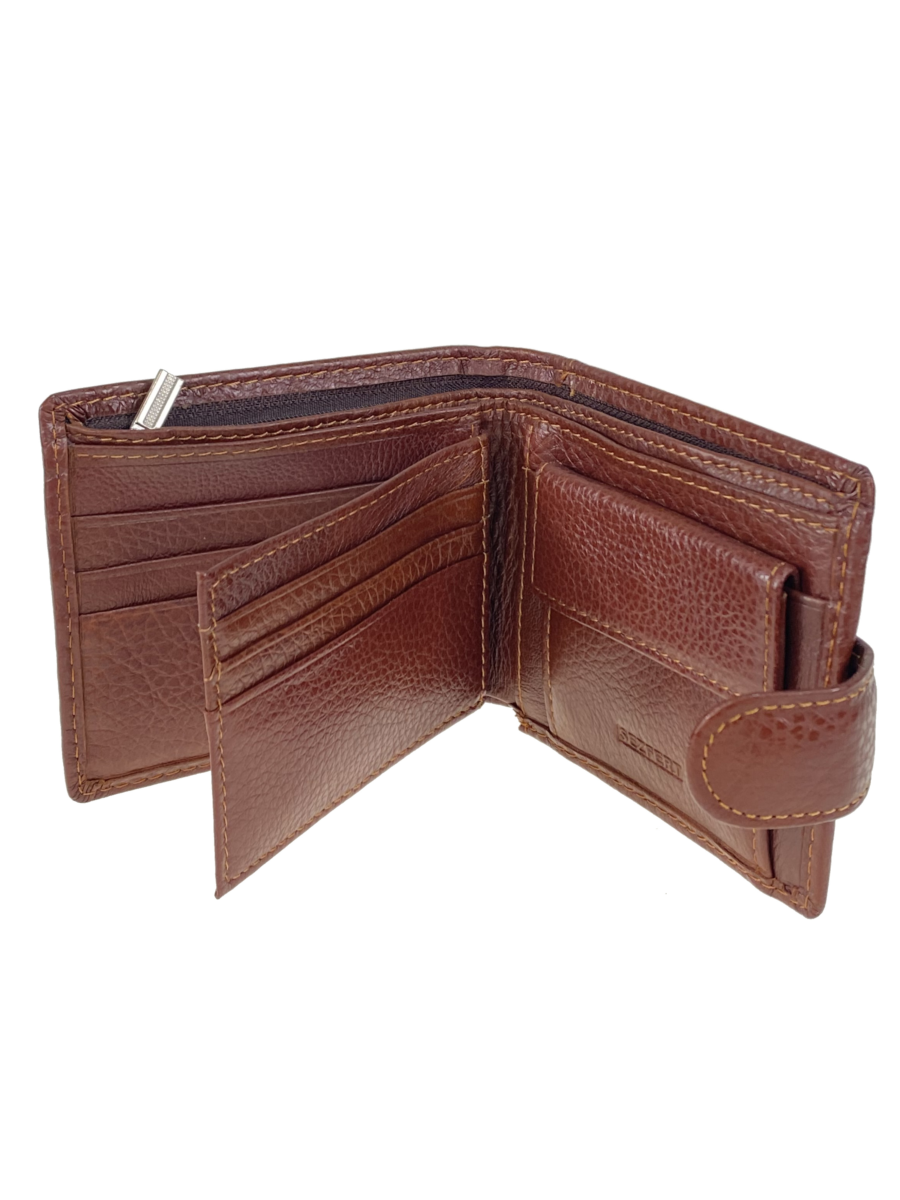 На фото 2 - Мужской кошелёк из натуральной кожи, цвет коричневый