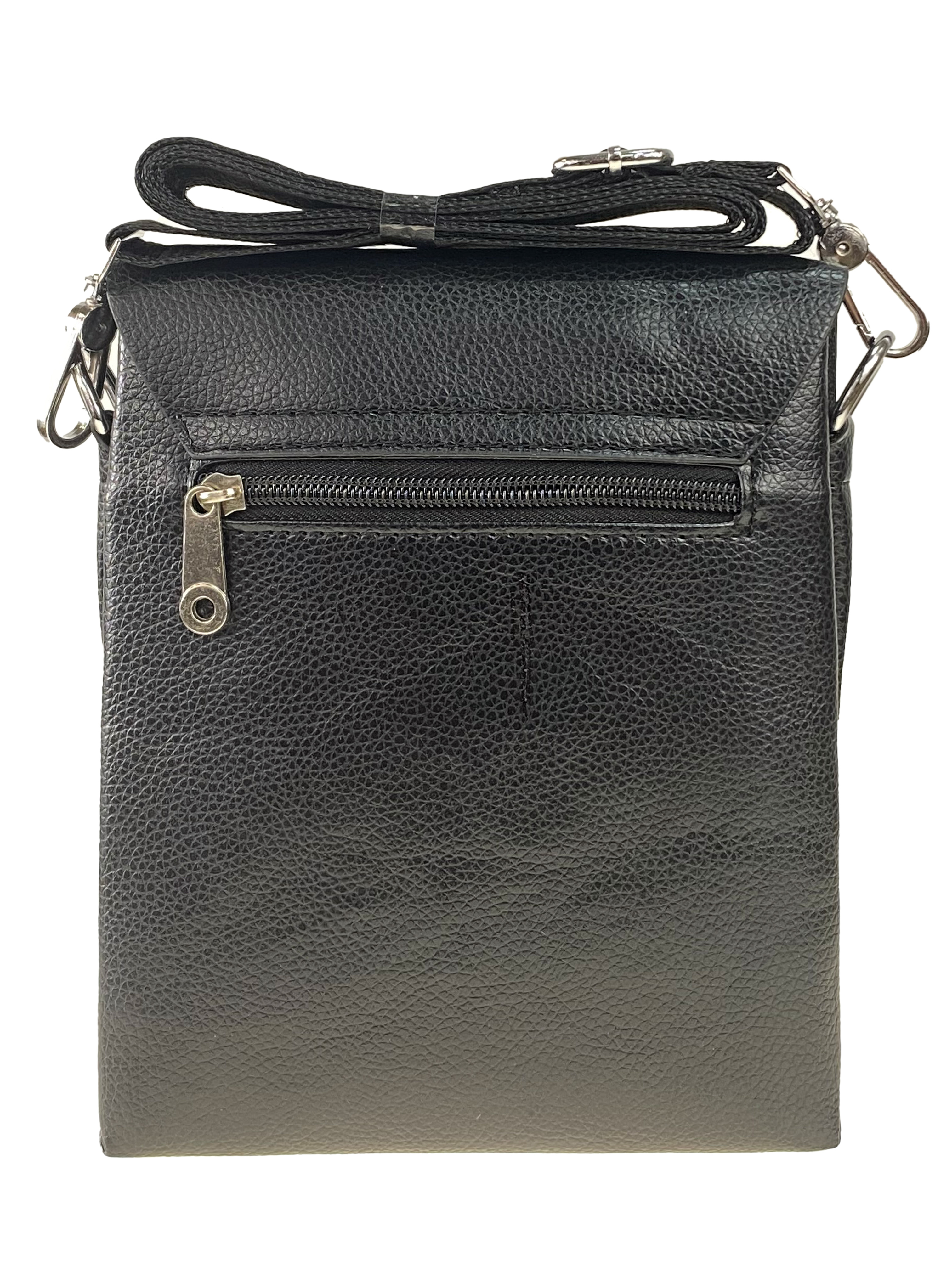 На фото 3 - Мужская сумка планшет из фактурной экокожи, цвет чёрный