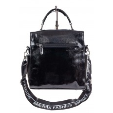 На фото 3 - Молодёжная сумка из искусственной кожи, цвет черный