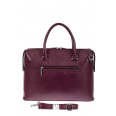 На фото 3 - Женская сумка из экокожи с подвеской, цвет вишнёвый