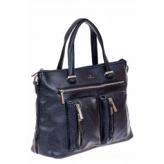 На фото 2 - Классическая женская сумка из искусственной кожи, тёмно-синяя