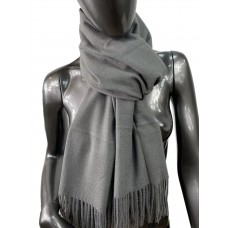 На фото 1 - Мягкий палантин-шарф из кашемира,  цвет серый