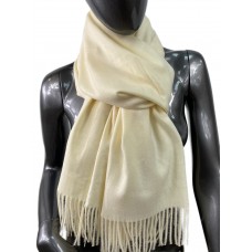 На фото 1 - Мягкий палантин-шарф из кашемира,  цвет молочный