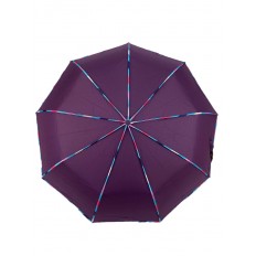 На фото 2 - Зонт женский полуавтомат с цветными вставками, цвет фиолетовый