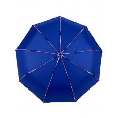 На фото 2 - Зонт женский полуавтомат с цветными вставками, цвет синий