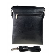 На фото 3 - Мужская сумка-планшет из чёрной искусственной кожи