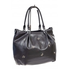 На фото 3 - Женская сумка хобо из гладкой экокожи, цвет серый