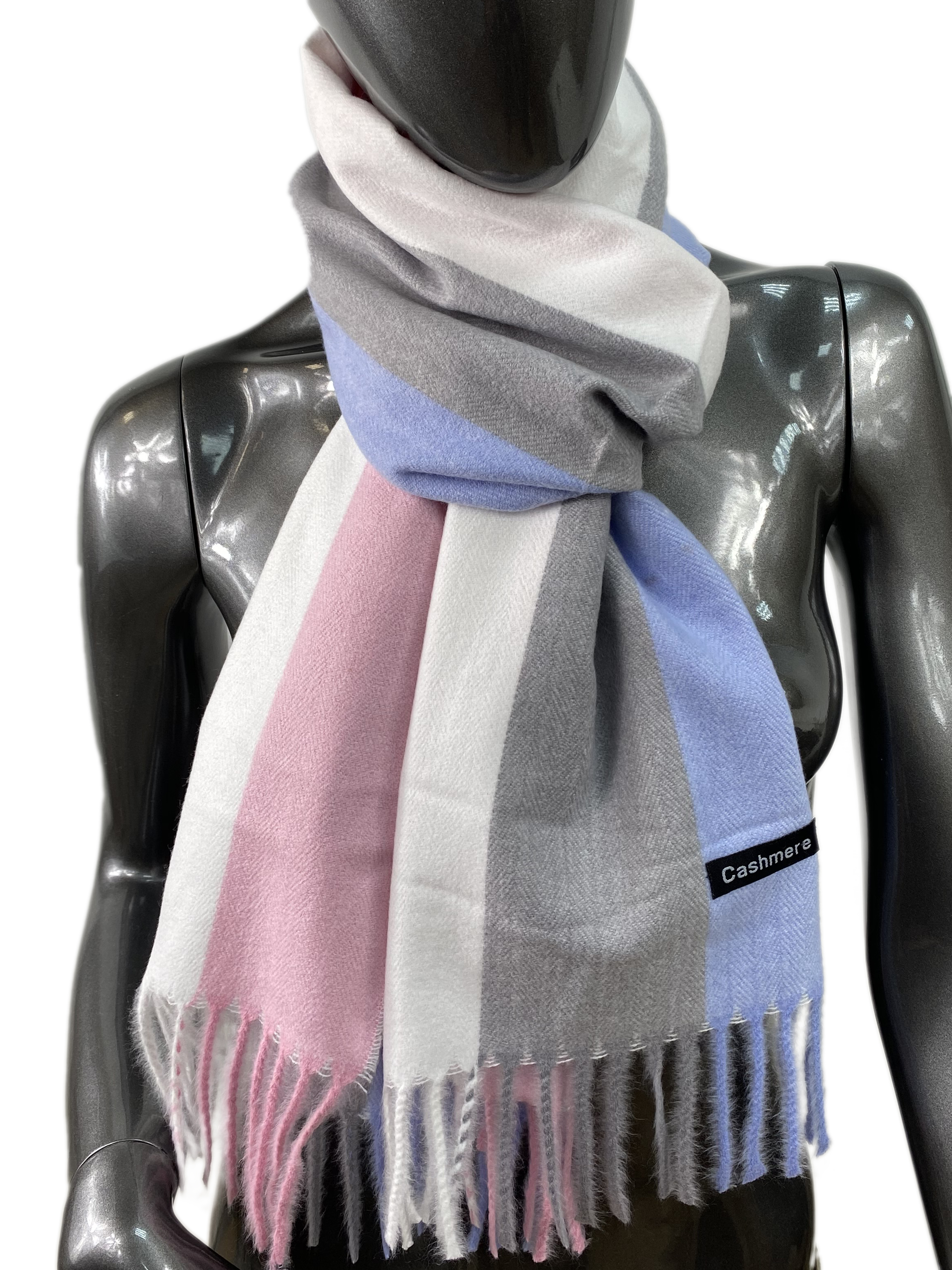 На фото 1 - Мягкий палантин-шарф из кашемира,  мультицвет