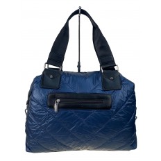 На фото 2 - Cтильная женская сумка-шоппер из водооталкивающей ткани, цвет синий