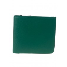 На фото 1 - Небольшой женский кошелек из искусственной кожи, цвет зеленый