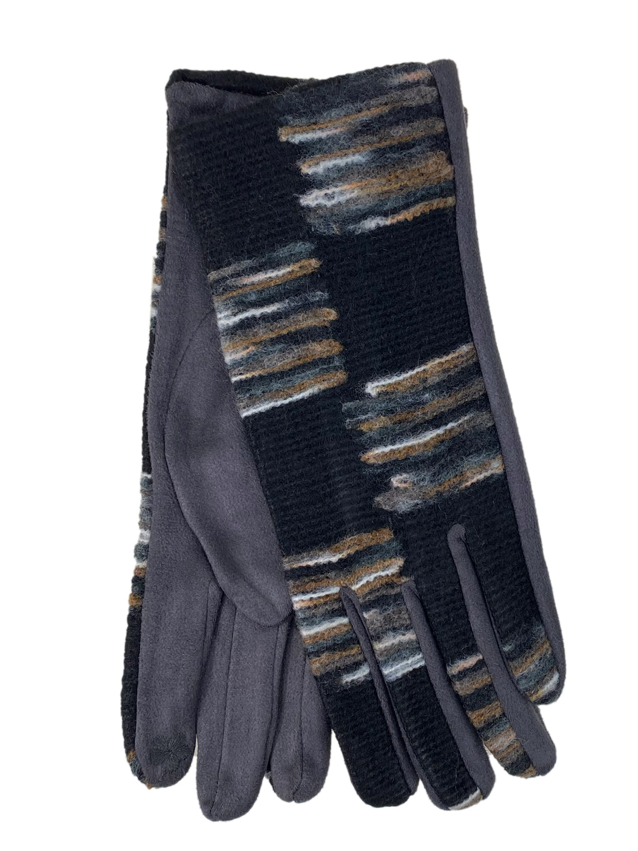 На фото 1 -  Элегантные демисезонные перчатки из велюра, цвет серый