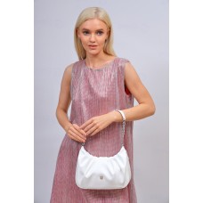 На фото 1 - Мягкая женская сумка из искусственной кожи, цвет белый