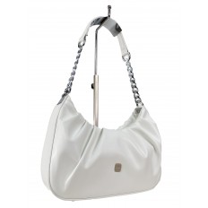 На фото 3 - Мягкая женская сумка из искусственной кожи, цвет белый