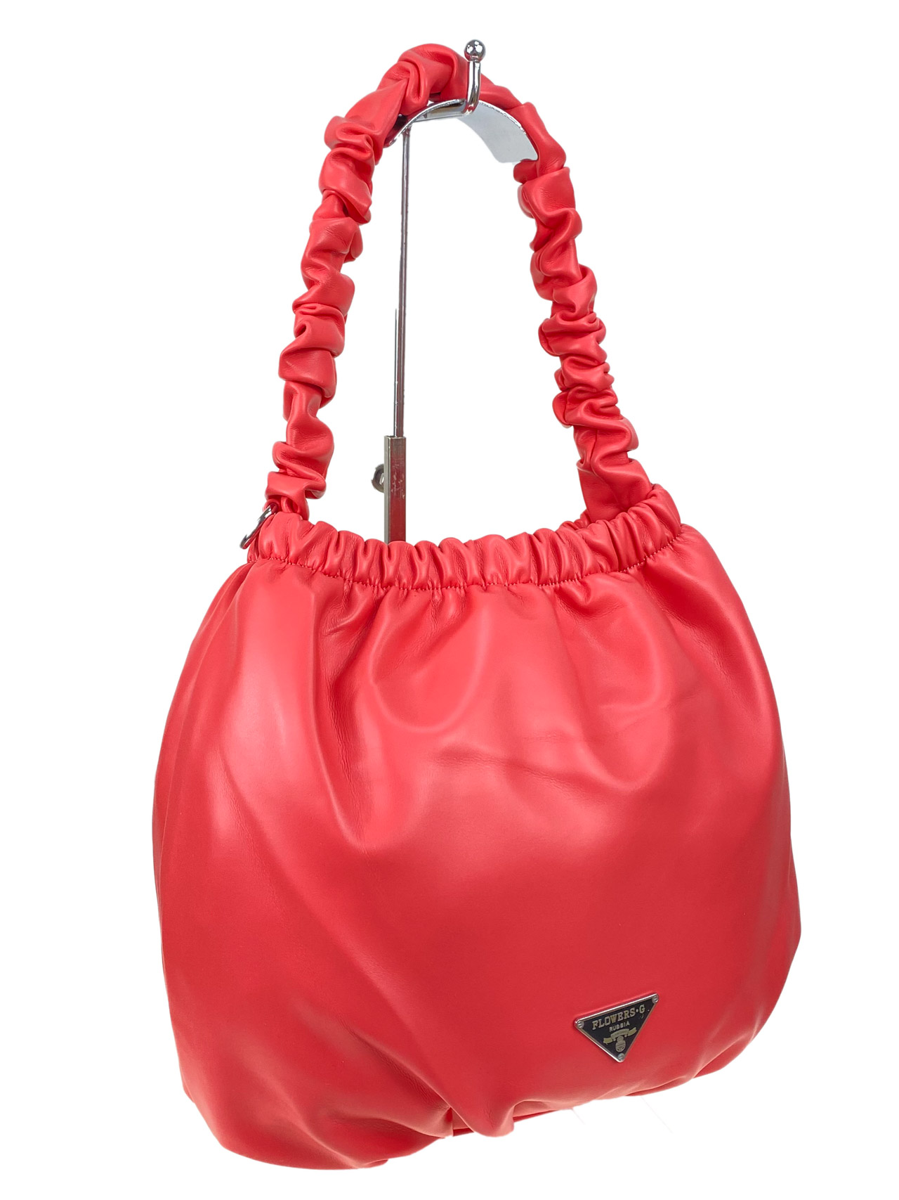 Женская сумка из искусственной кожи, цвет ярко розовый