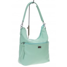 На фото 3 -  Женская сумка хобо из искусственной кожи, цвет светло зеленый